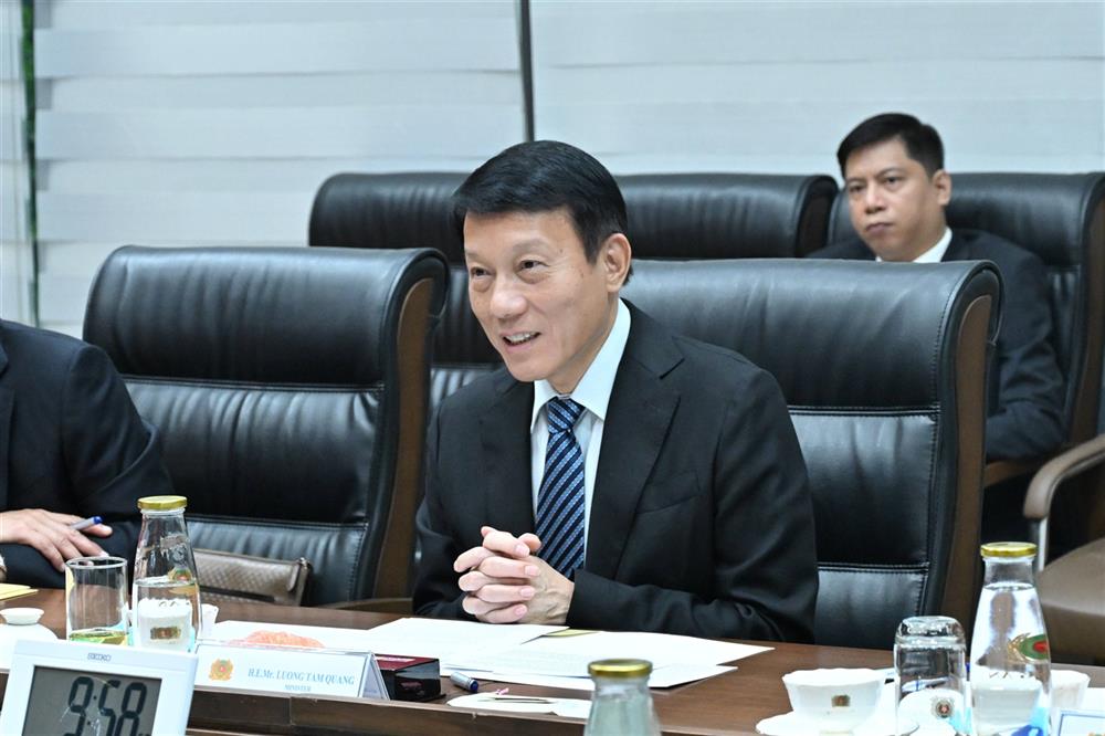 Bộ trưởng Lương Tam Quang phát biểu tại buổi tiếp.