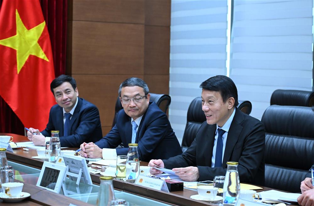 Bộ trưởng Lương Tam Quang phát biểu tại buổi tiếp.