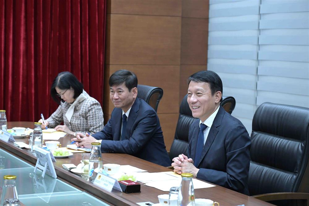 Bộ trưởng Lương Tam Quang phát biểu tại buổi tiếp.