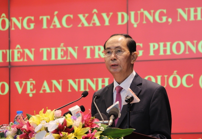 Chủ tịch nước Trần Đại Quang phát biểu tại Hội nghị.