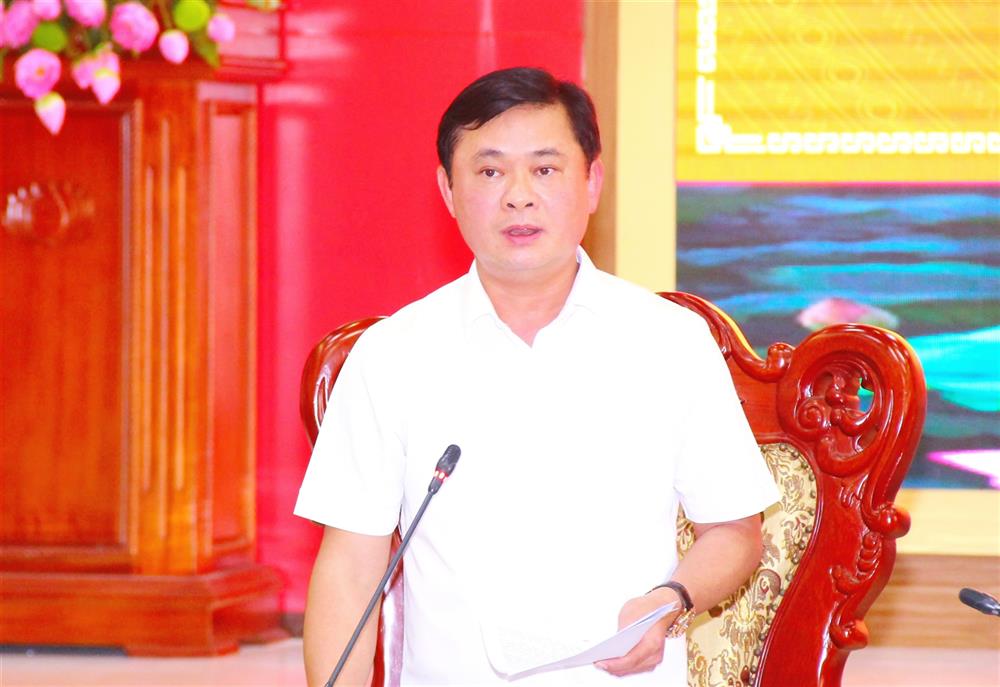 Đồng chí Thái Thanh Quý, Bí thư Tỉnh uỷ Nghệ An phát biểu tại buổi làm việc.