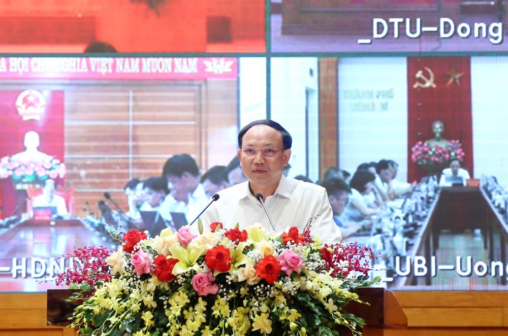 Đồng chí Nguyễn Xuân Ký phát biểu chỉ đạo tại Hội nghị.