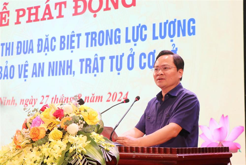 Đồng chí Nguyễn Anh Tuấn, Bí thư Tỉnh uỷ Bắc Ninh phát biểu chỉ đạo tại buổi Lễ.