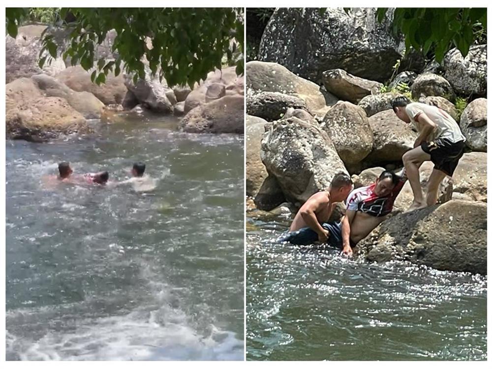 Hai đồng chí Chánh và Khánh đã không chút do dự, ngay lập tức nhảy xuống dòng nước cứu người.