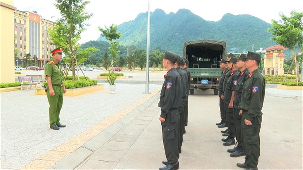 Lực lượng Công an tỉnh Hà Giang sẵn sàng lực lượng, phương tiện ứng phó với bão.