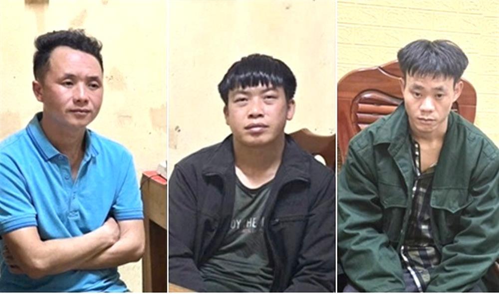 Các đối tượng tại cơ quan Công an.