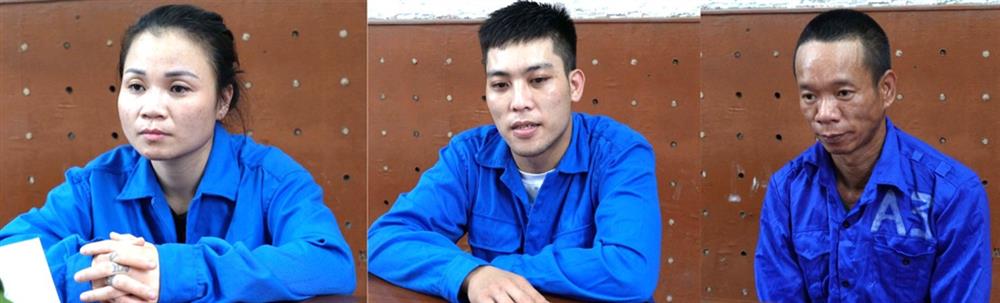 03 đối tượng (từ trái qua phải): Nguyễn Thị Phương, Nguyễn Hữu Tráng, Dương Tiến Tú.