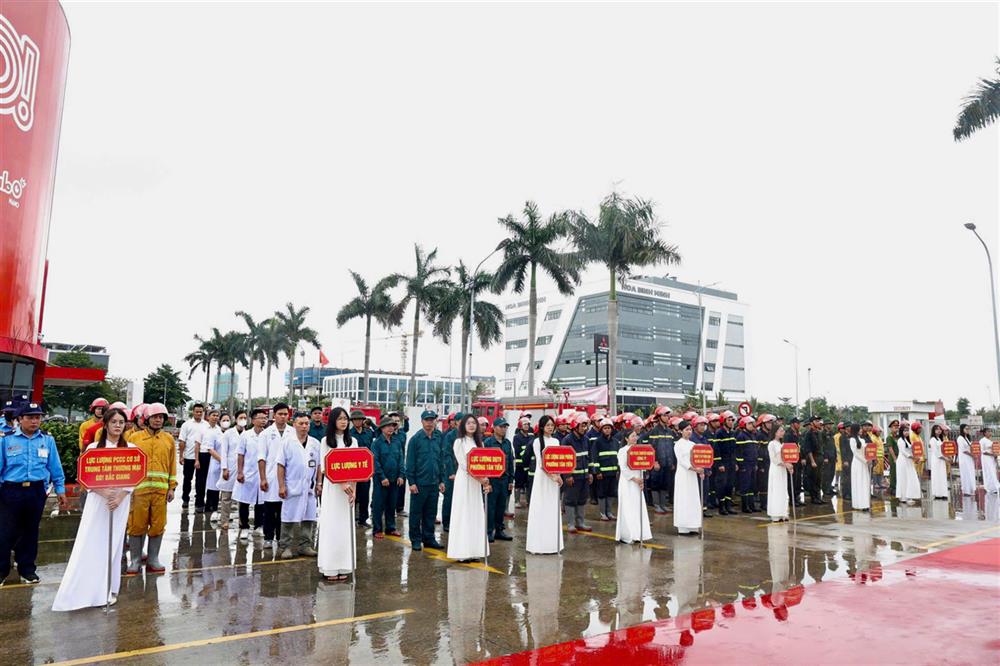 Các đơn vị tham gia diễn tập.
