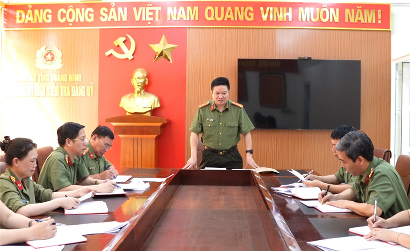 Cơ quan Ủy ban Kiểm tra Đảng ủy Công an tỉnh họp triển khai công tác chuyển đổi số trong lĩnh vực kiểm tra, giám sát.