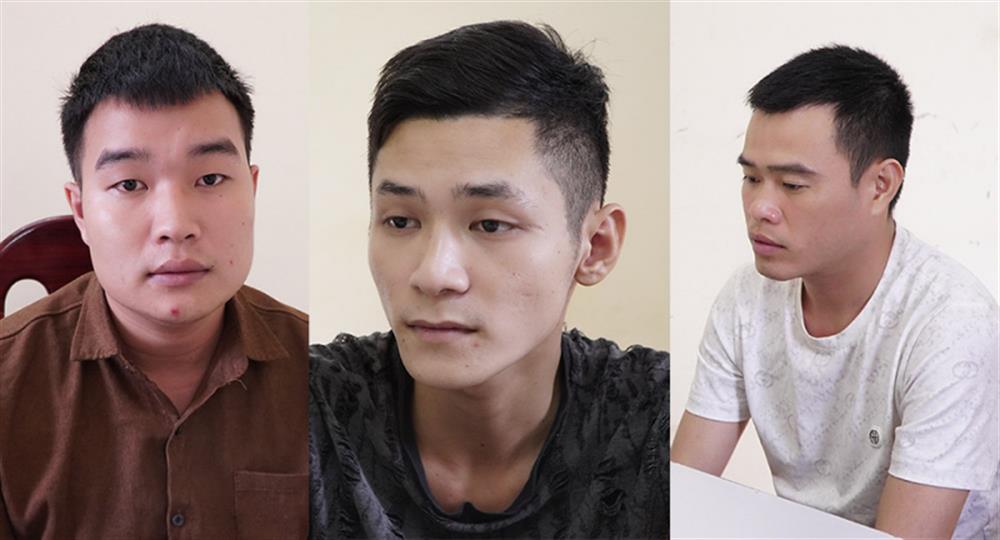 03 đối tượng (từ trái qua phải): Tòng Đức Ngọc, Phan Hoàng Tuấn Anh và Nông Văn Sự.