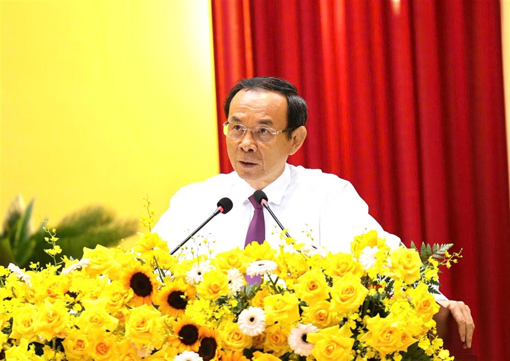 Đồng chí Nguyễn Văn Nên, Bí thư Thành ủy TP. Hồ Chí Minh phát biểu chỉ đạo tại Đại hội,