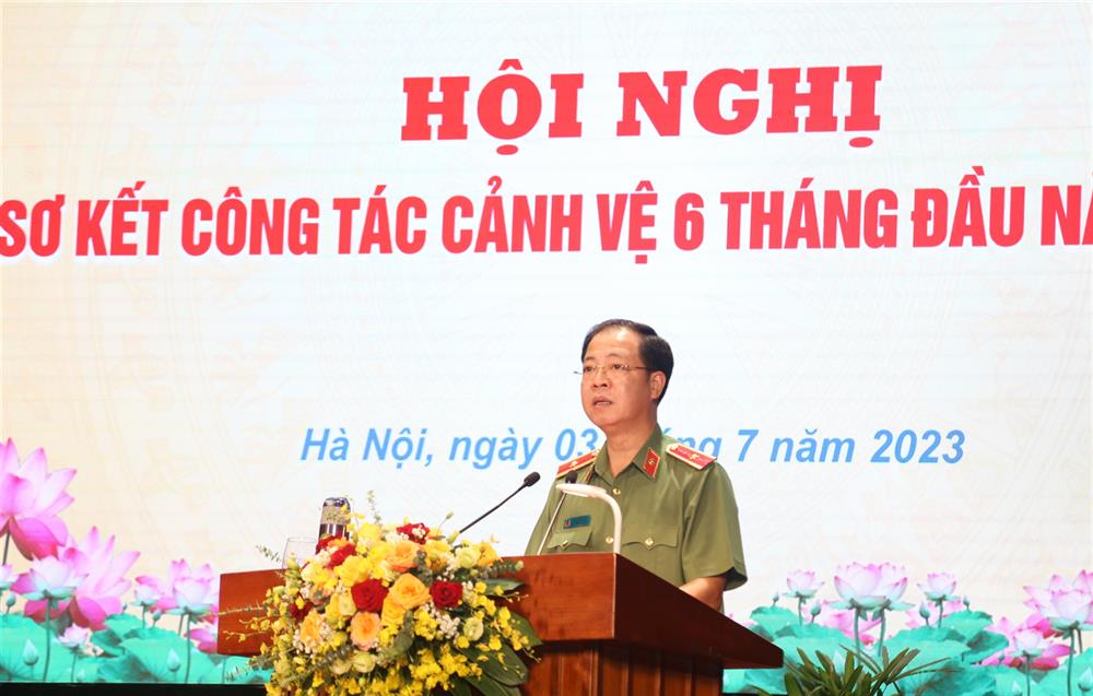 Tư lệnh Trần Hải Quân thông báo kết quả Hội nghị sơ kết công tác công an 6 tháng đầu năm 2023.