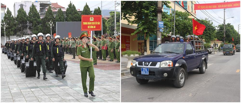Ngay sau buổi lễ, các lực lượng tổ chức ra quân.