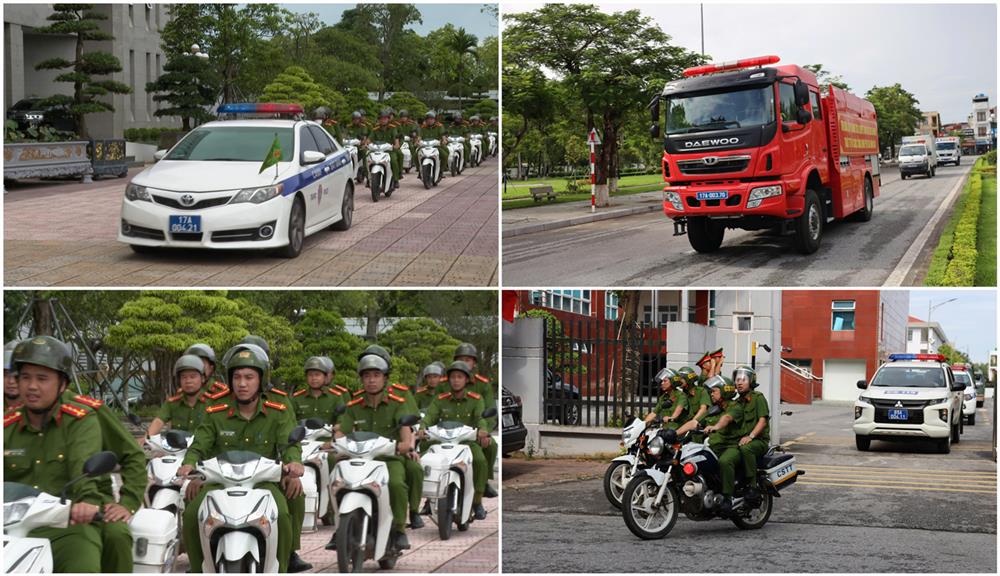 Các lực lượng ra quân diễu hành trên các tuyến đường.