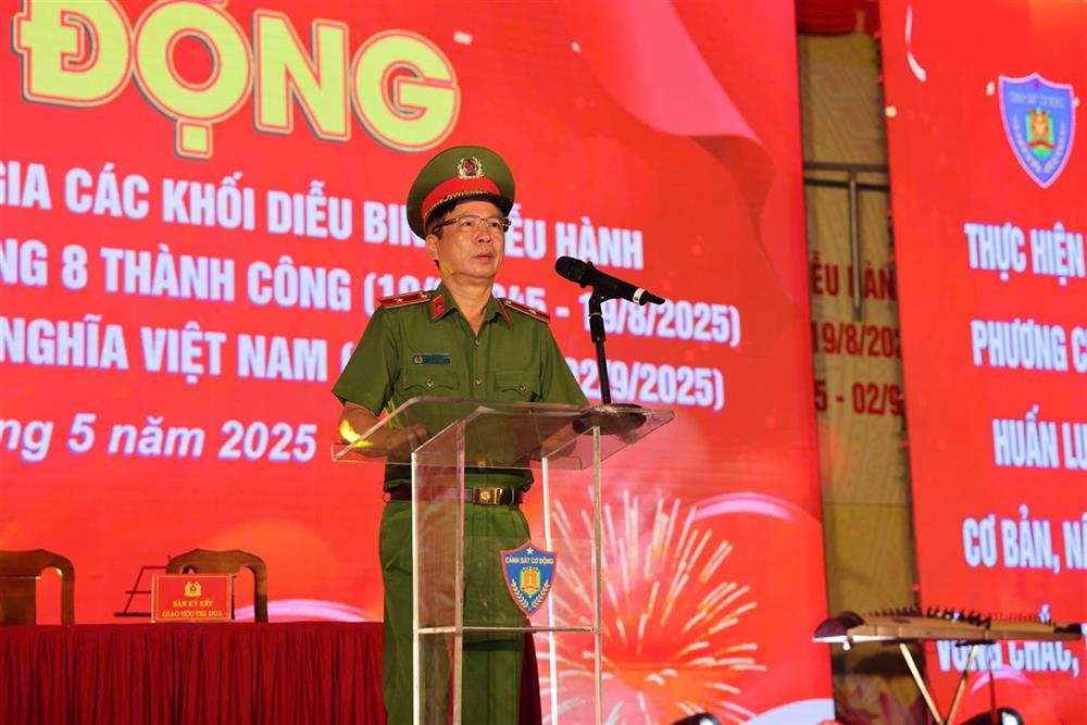 Thiếu tướng Nguyễn Ngọc Thanh phát biểu tại buổi lễ.