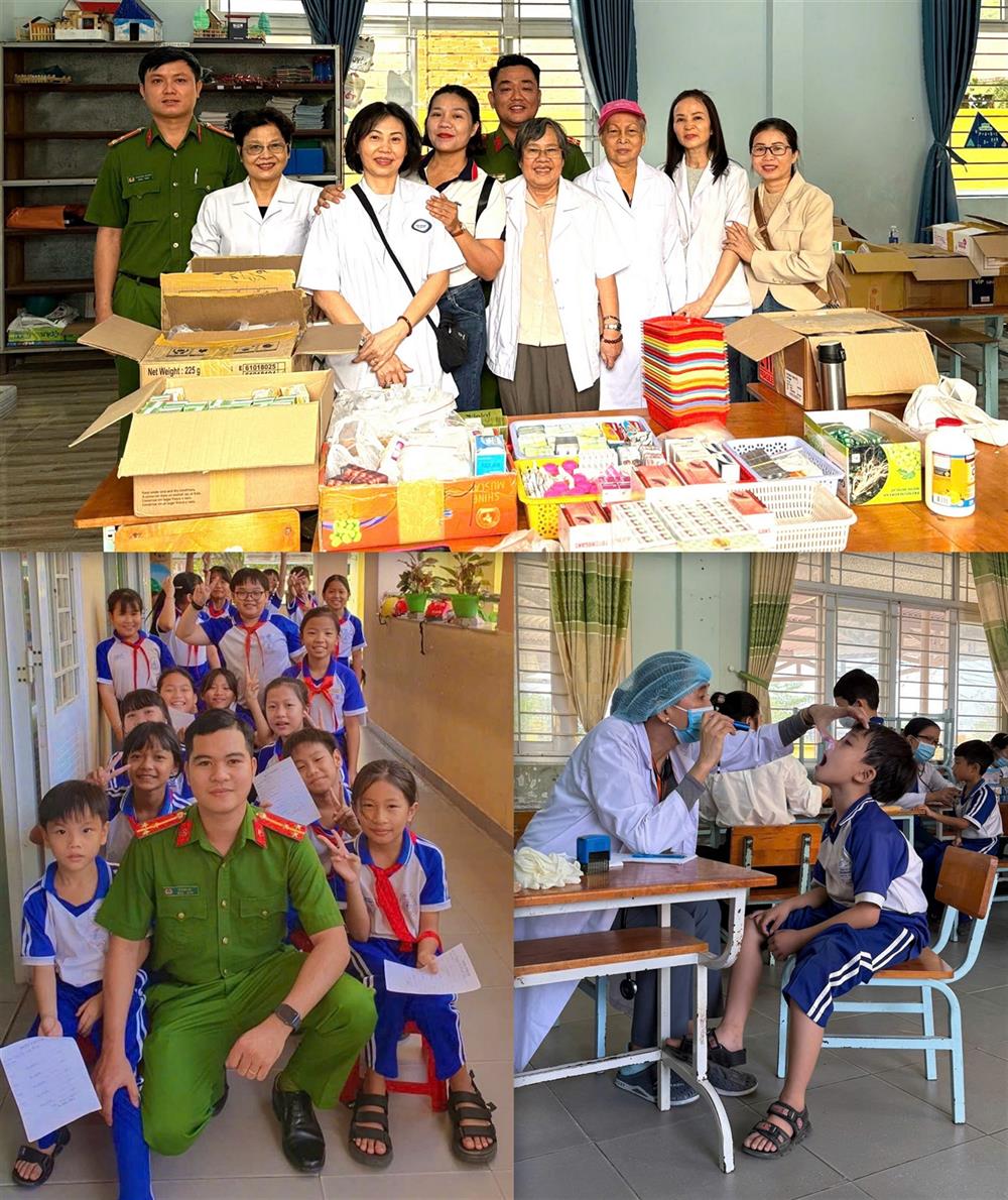 Công đoàn Văn phòng Huyện ủy Hàm Tân đã phối hợp với Ban Tổ chức Huyện ủy, Ủy ban Mặt trận Tổ quốc huyện, UBND thị trấn Tân Nghĩa và Chi đoàn Phòng Cảnh sát hình sự tổ chức các hoạt động khám bệnh, tư vấn, phát thuốc miễn phí cho người dân và các em học sinh tại Trường tiểu học Tân Nghĩa 1, huyện Hàm Tân.