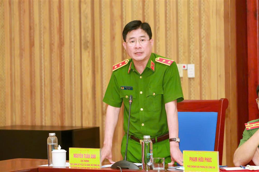 Trung tướng Nguyễn Tuấn Anh phát biểu tại Hội nghị.