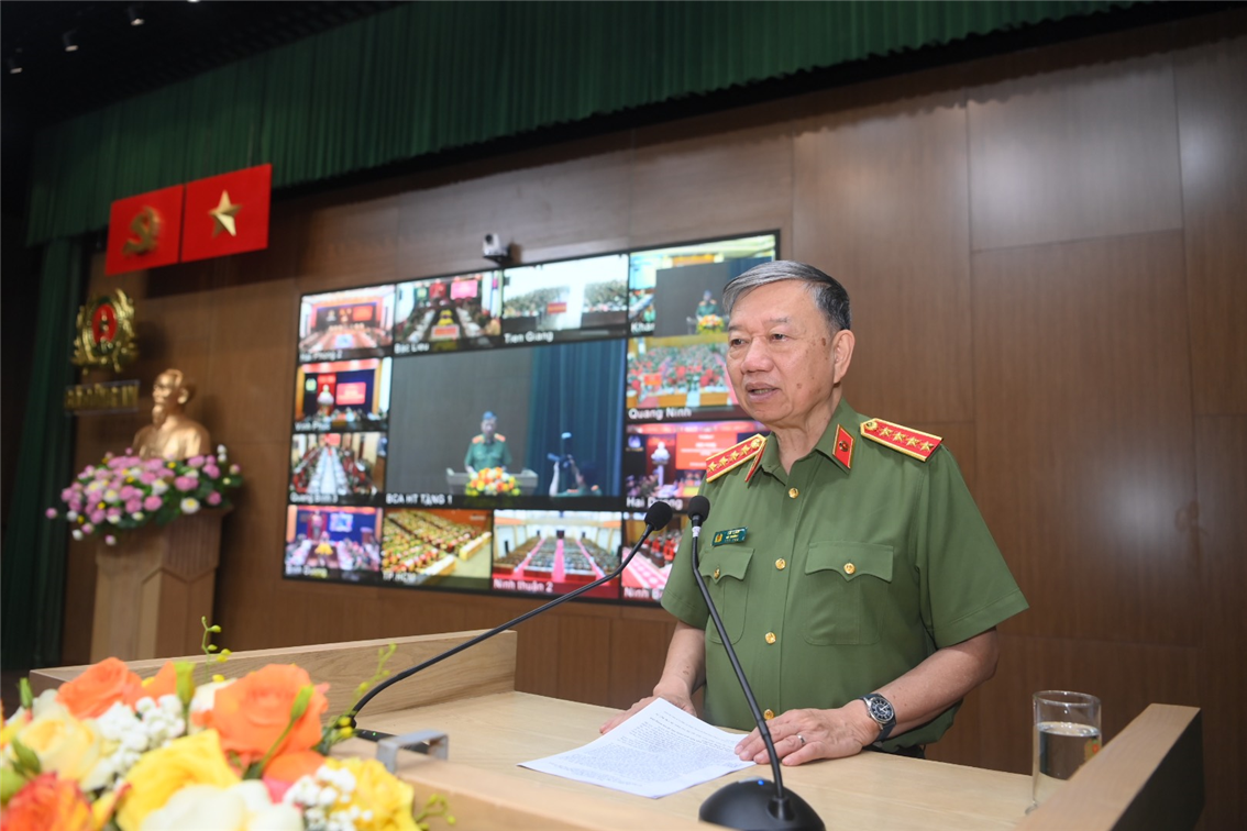 Bộ trưởng Tô Lâm phát biểu chỉ đạo tại Hội nghị.