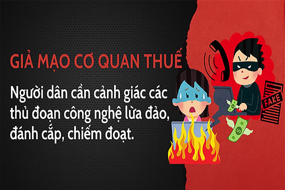 Cơ quan Công an cảnh báo người dân về thủ đoạn giả mạo nhân viên ngành thuế, dụ dỗ cài đặt phần mềm giả mạo, chiếm đoạt tài sản.