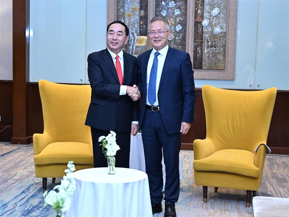 Thứ trưởng Trần Quốc Tỏ tiếp đồng chí Đới Bân Bân, Phó Chủ tịch UBND tỉnh kiêm Giám đốc Công an tỉnh Thiểm Tây, Trung Quốc.