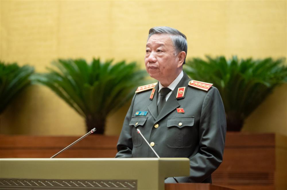 Bộ trưởng Tô Lâm phát biểu giải trình, tiếp thu ý kiến của các đại biểu.